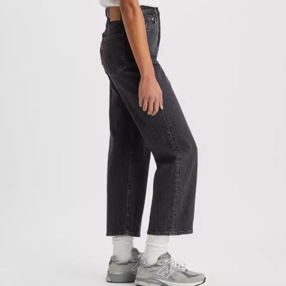 Levi's Black Ribcage Straight Ankle Leg Jeans Classic Style - Picture 5 of 13